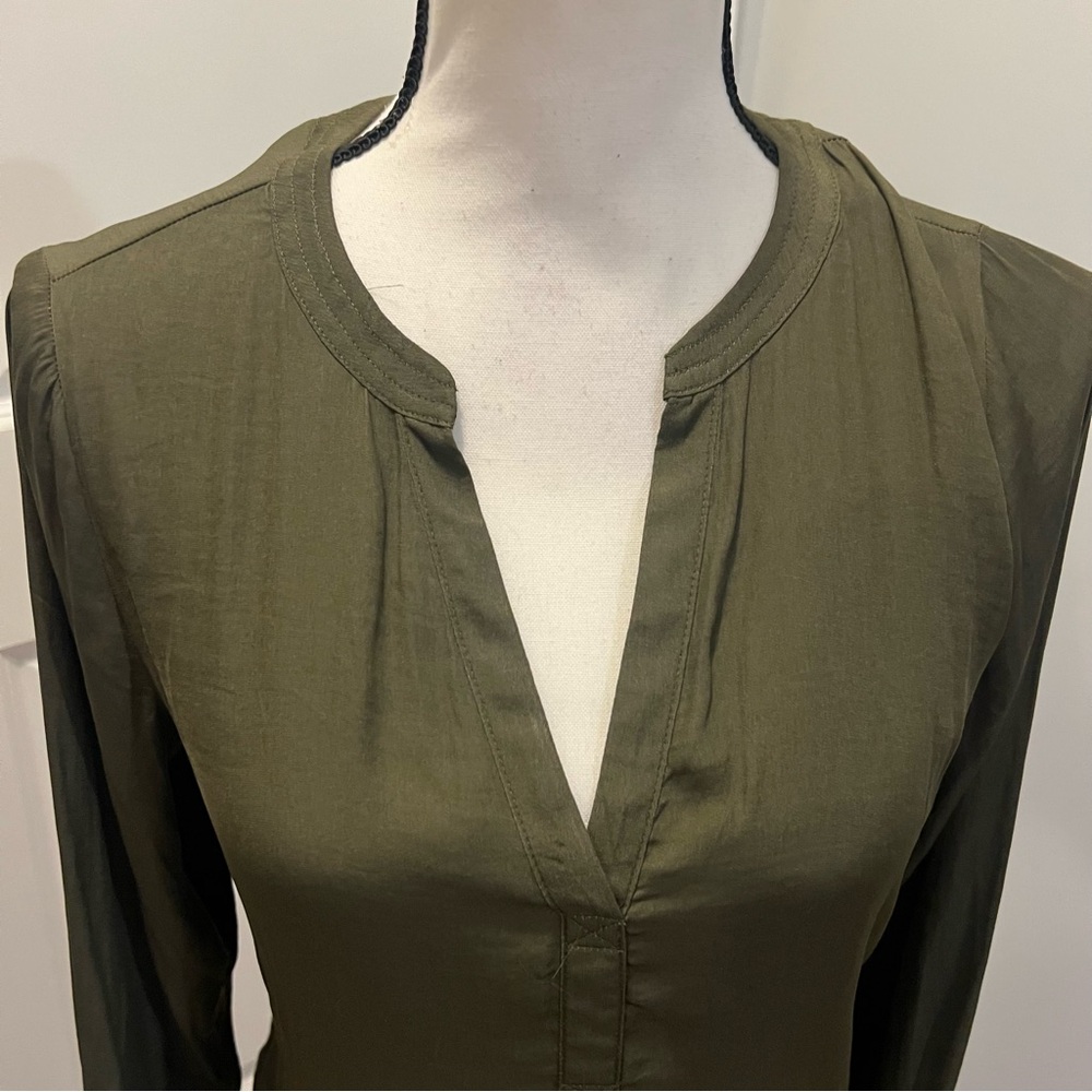 Olive Green Women's Top - Picture 2 of 8
